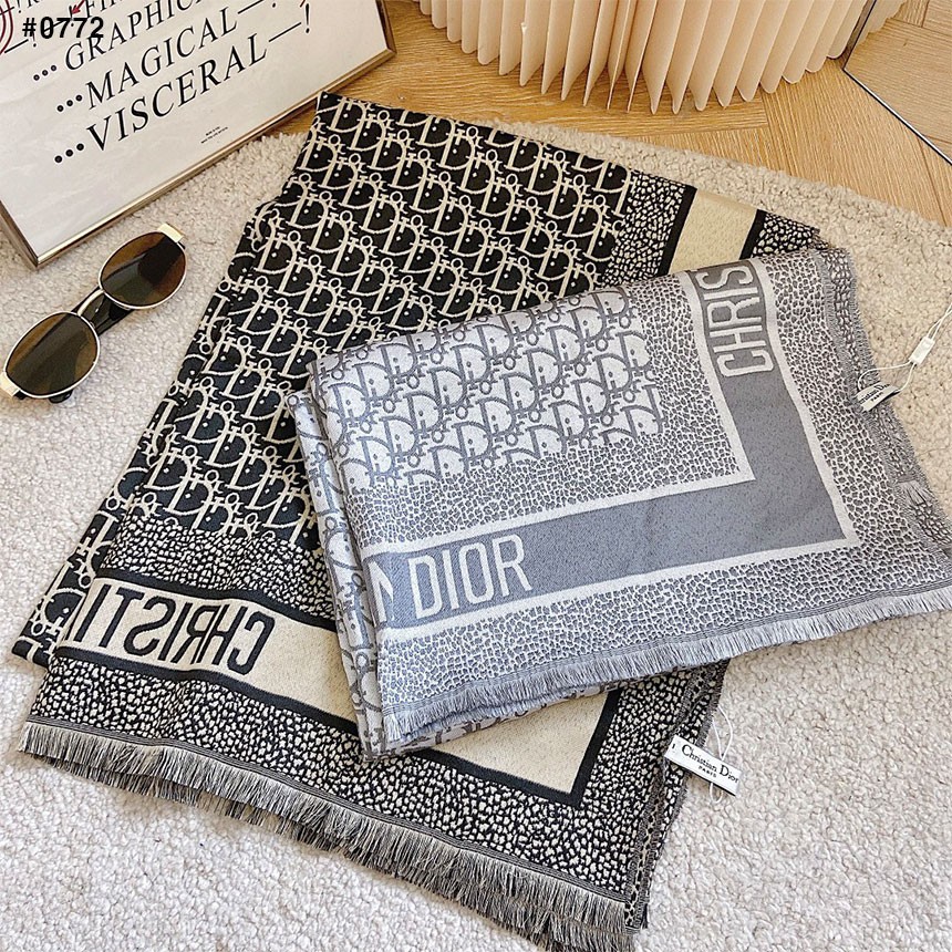 🍀 [DIOR] 크리스찬 디올 오블리크 울 혼방 블링킷 머플러 🍀