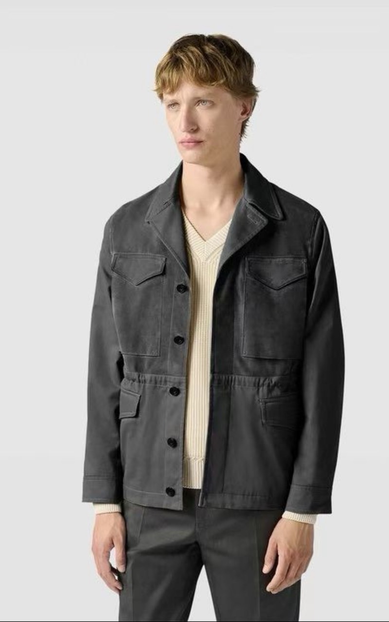 벨루티-BERLUTI 남성 스웨이드 후드재킷