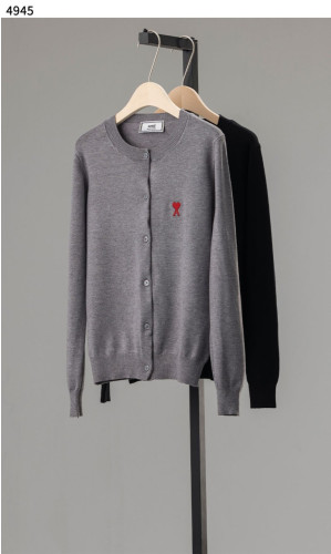 🍀 [AMI] 아미 수입고급 여성 하트A로고 라운드 가디건 🍀