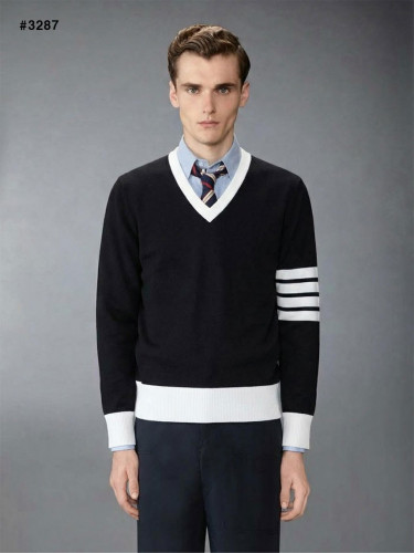 🍀 [THOM BROWNE] 톰브라운 밀라노 4바 V넥 울 니트 🍀