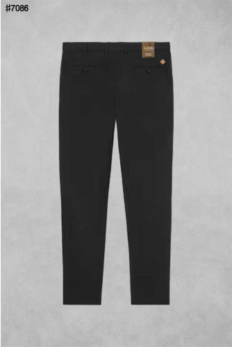 🍀 [LORO PIANA] 로로피아나 시그니처 자수 로고 코튼 개버딘 슬림핏 팬츠 🍀