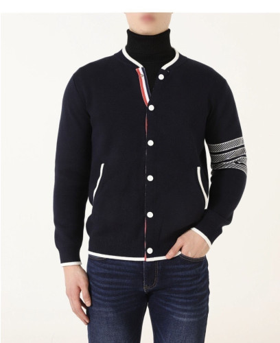 💕 톰* 수입 스티치 메리노 티핑 보머자켓