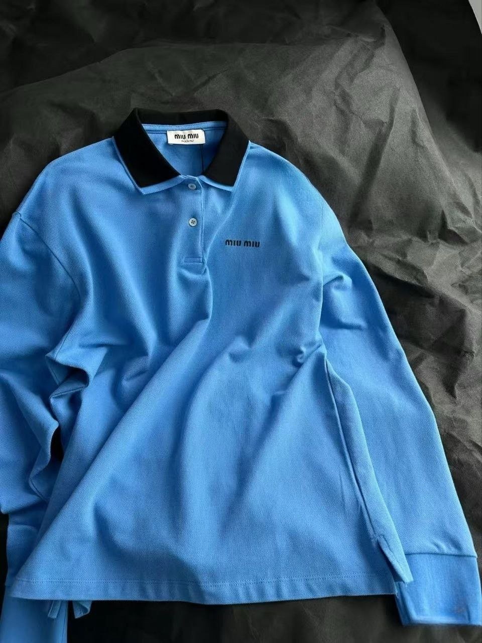 💕 미*** 25 자수로고 더블 칼라 폴로 루즈핏 롱슬리브 - 수입