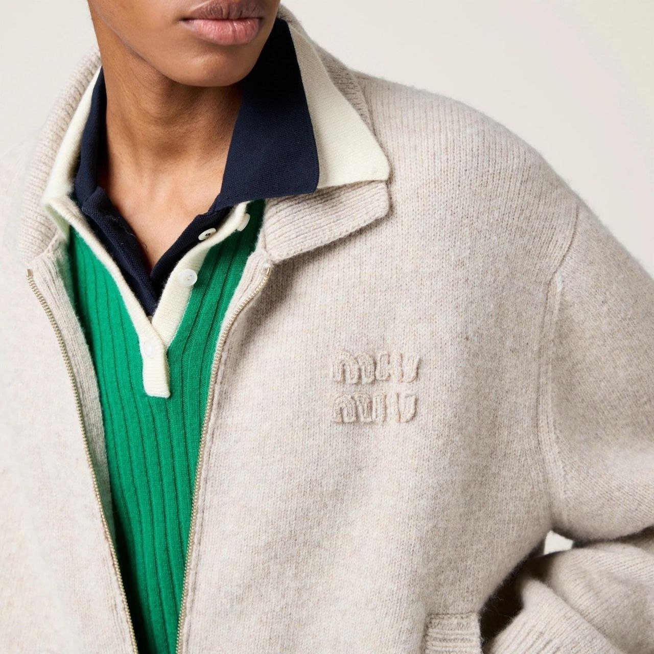 💕 미*** 셰틀랜드 울 지퍼 가디건 - 수입