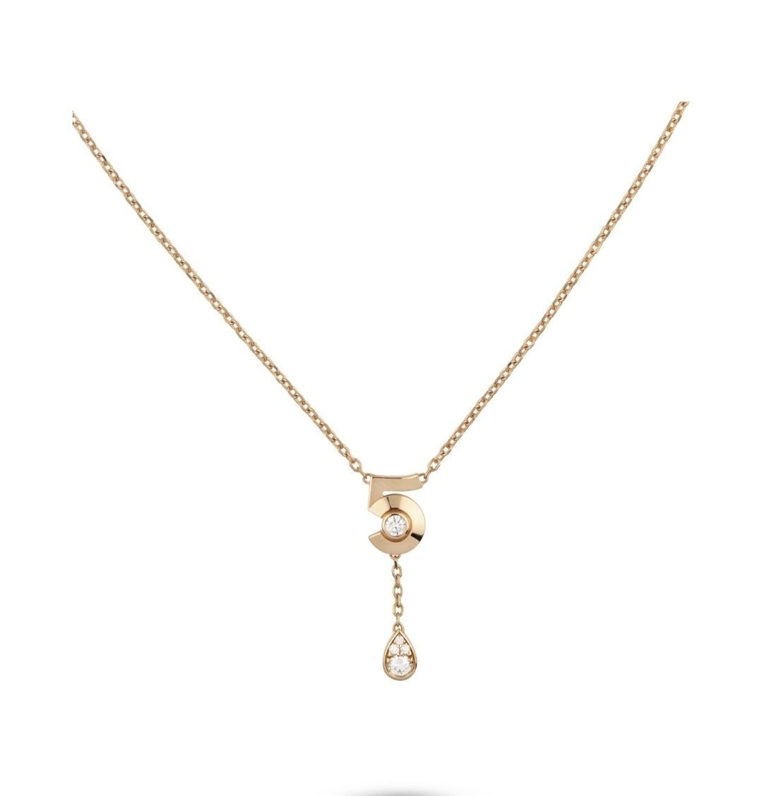 💕 샤* 넘버5 목걸이 로즈골드