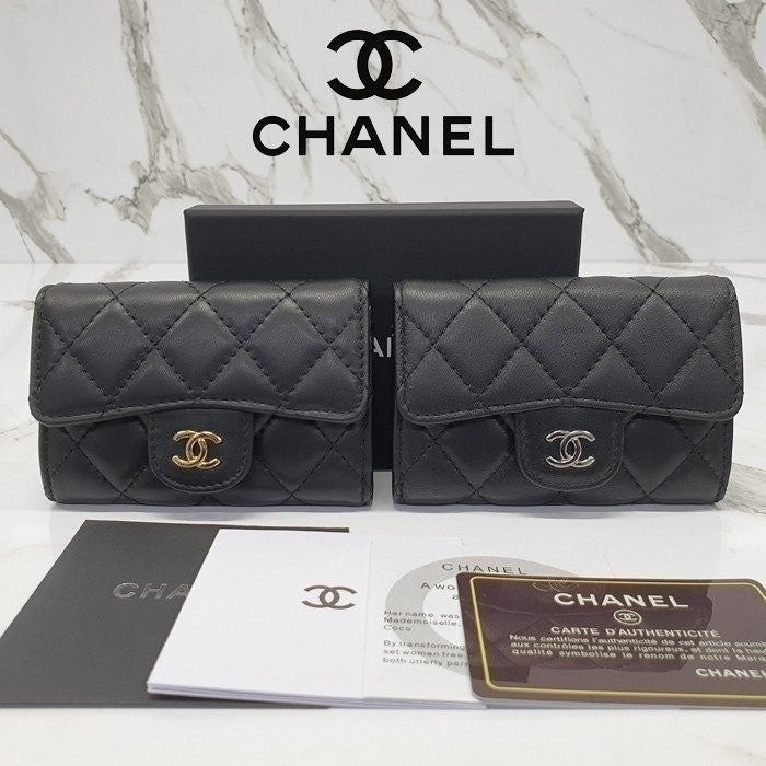 💕 샤* 클래식 램스킨 플랩 카드지갑 ⚓031