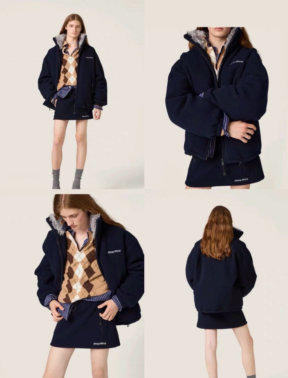 •미우미* 26 플리스 다운 자켓 - 수입