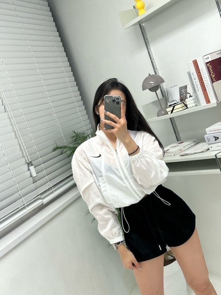 💕 나** 스우시 크롭스트링바람막이