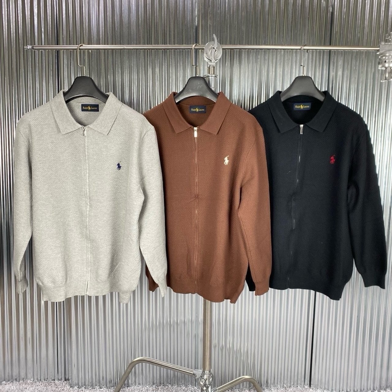 💕 폴* 풀 카라집업 니트