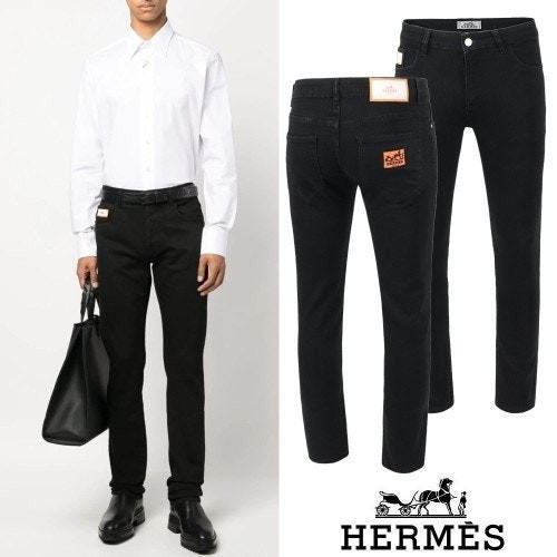 💕 에*** 시그니처 사각로고 블랙 슬림 진