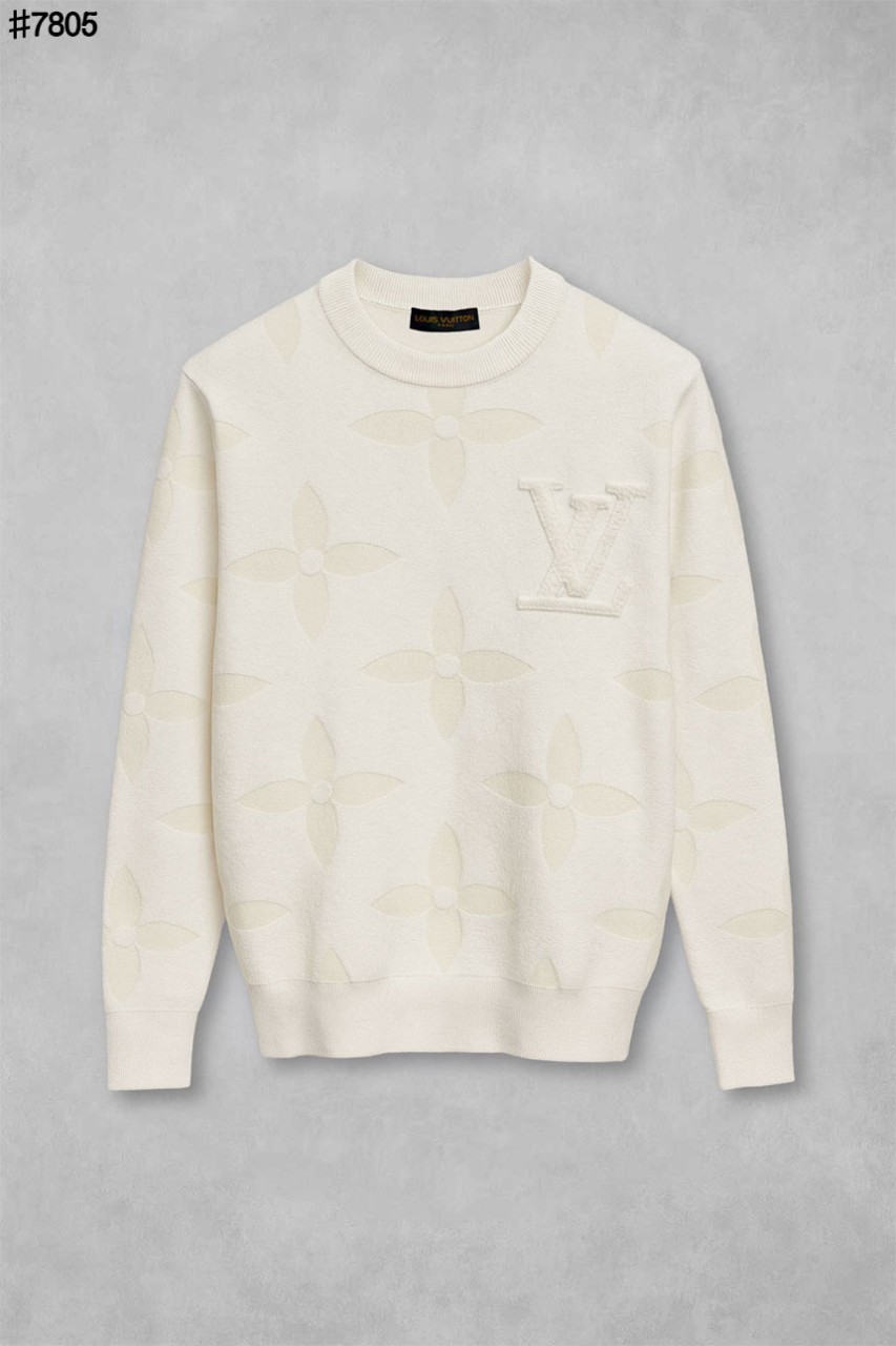 🍀 [LOUIS VUITTON] 루이비통 LV 빅 모노그램 울 자카드 니트 풀오버 🍀