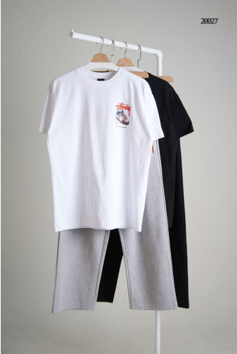 🔆 [STUSSY] 스투시 스니커즈 그래픽 반팔티셔츠 팬츠 세트 🔆