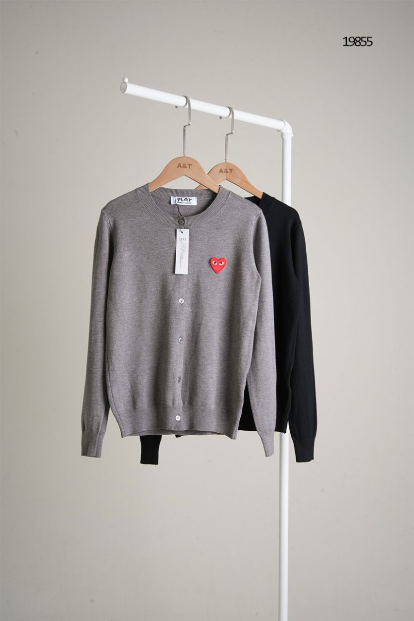 🔆 [Comme des Garcons] 꼼데가르송 여성 라운드넥 니트 가디건 🔆