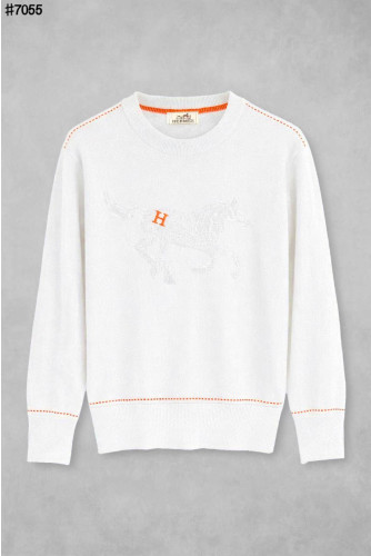 🍀 [LOUIS VUITTON] 에르메스 H 자수 로고 홀스 자카드 울 니트 풀오버 🍀