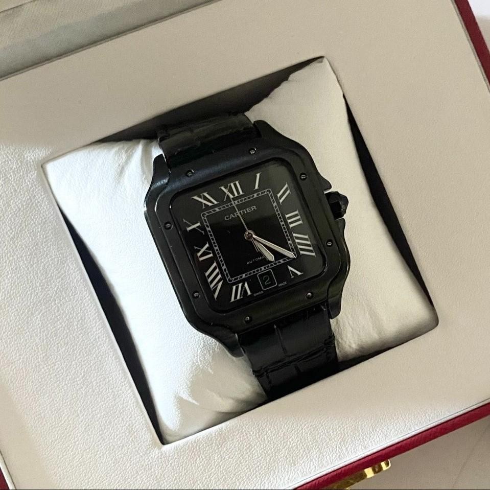 🚨산토스 드 까르띠에 워치 라지 블랙