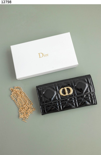 #디올 [Christian Dior] 페이턴트 까나쥬 블랙 체인 장지갑 신상입고💢 #지갑 #12798
