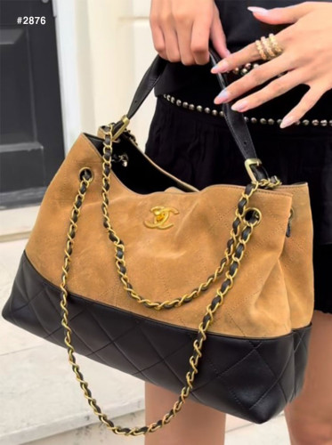 🍀 [CHANEL] 샤넬 25A 공방 스웨이드 투톤 쇼퍼 백 🍀