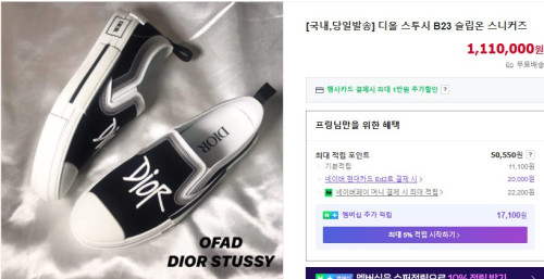 ❗ [DIOR] 디올 x 스투시 B23 슬립온 스니커즈 ❗