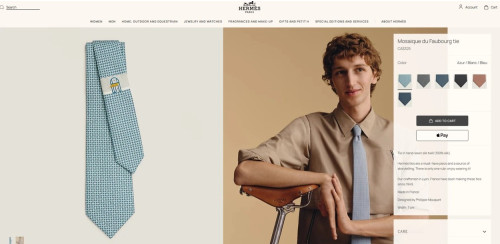 🚨에르메스 모자이크 듀 포부르 넥타이