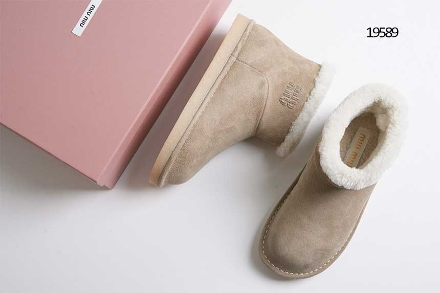 🔆 [MIUMIU] 미우미우 스웨이드 시어링 스노우 부츠🔆