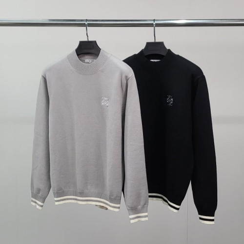 로에베 로고 자수 라인 니트