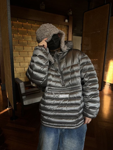 💕 슈** WEEK6 마이크로다운 하프 집업 후드 풀오버 아노락 - 수입