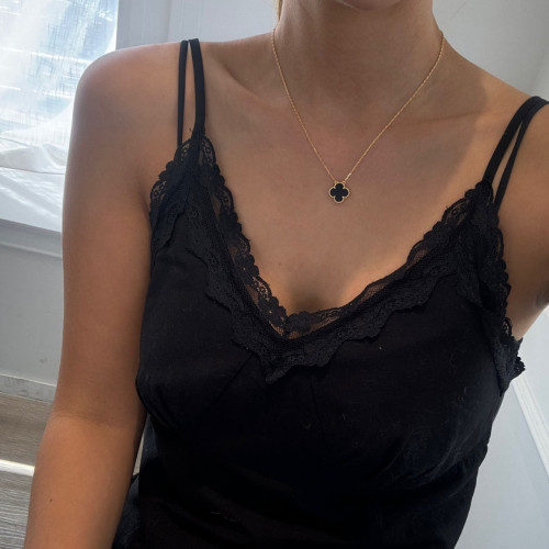 #N #반클리프 알함브라 목걸이 블랙