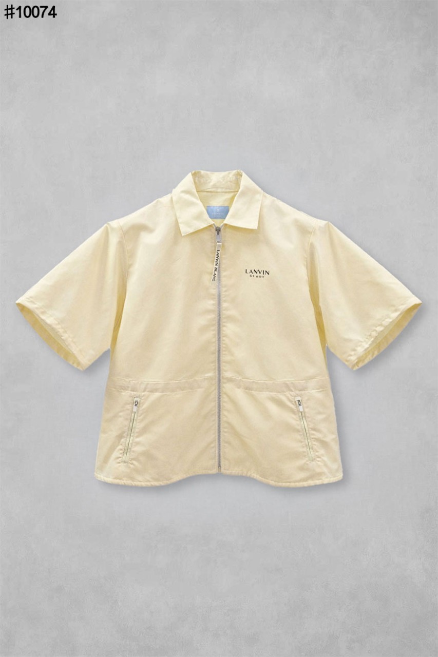 🍀 [LANVIN BLANC] 랑방블랑 골프웨어 발수 드로우스트링 하프 슬리브 풀 집업 점퍼 🍀