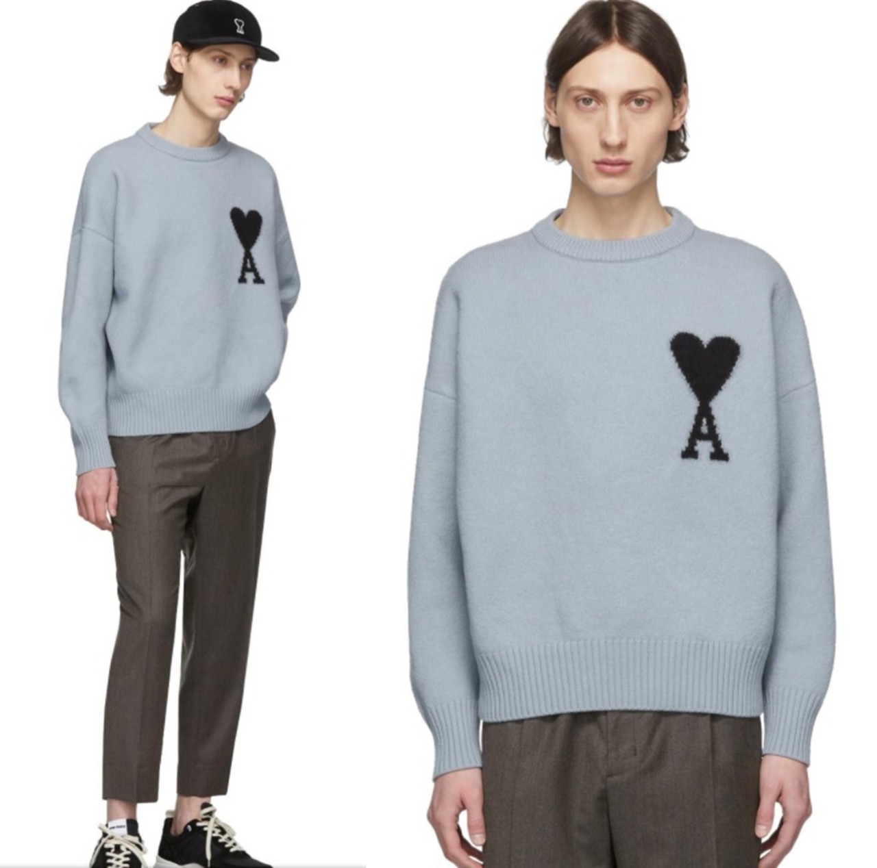 재입고!! 아* 파리스 인타르시아 니트(하늘색)