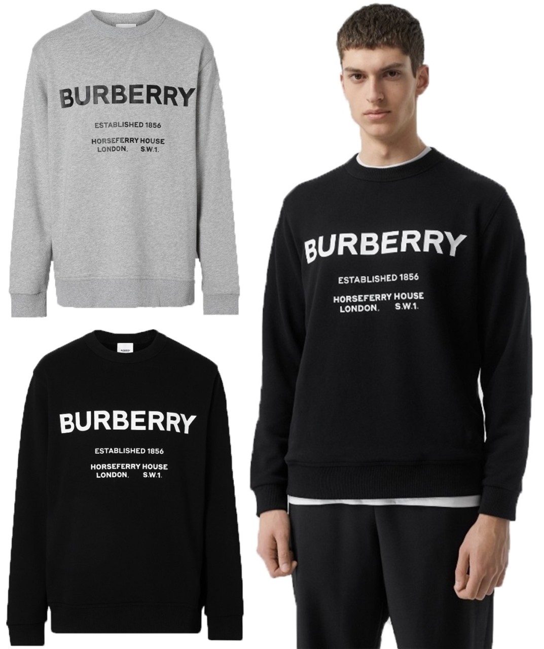 재입고!! 버*리 호스페리프린트코튼스웨터맨투맨(2color)