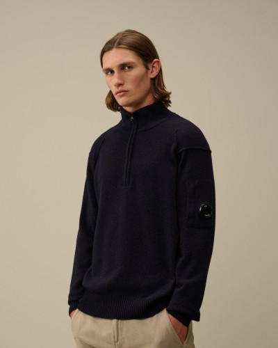 💕 C* 컴퍼니 반집업 니트 스웨터 렌즈와펜 램스울 스트라이프