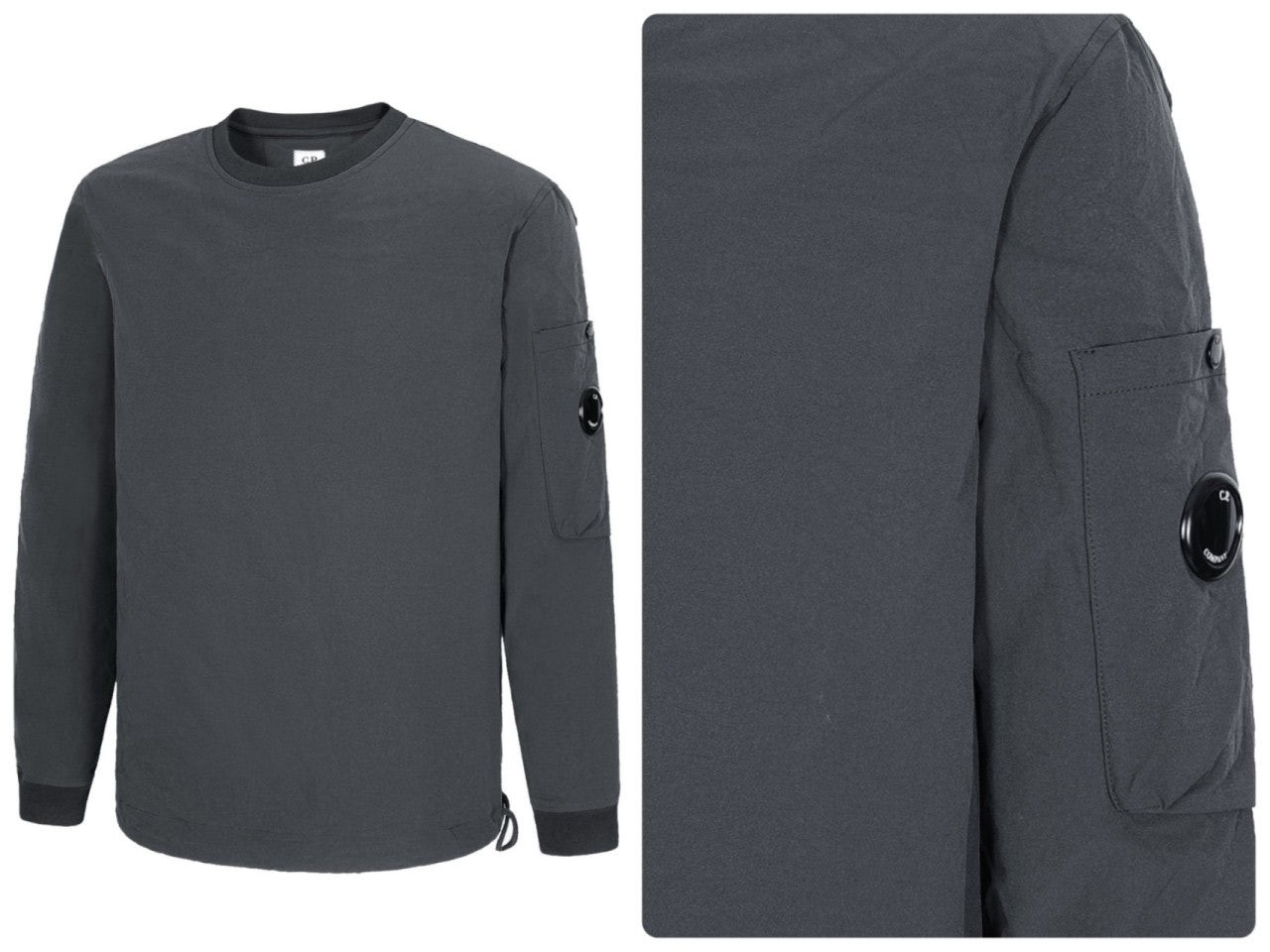 💕 C* 컴퍼니 다이애그널 레이즈드 플리스 크루넥 스웨트셔츠