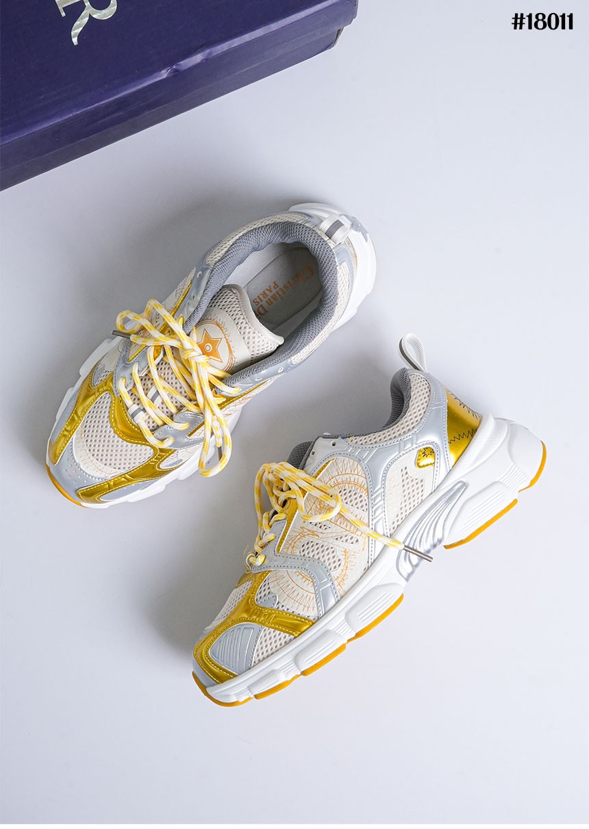 🔆 [DIOR] 크리스찬 디올 Chrono 크로노 매쉬 라미네이티드 레더 스니커즈 🔆