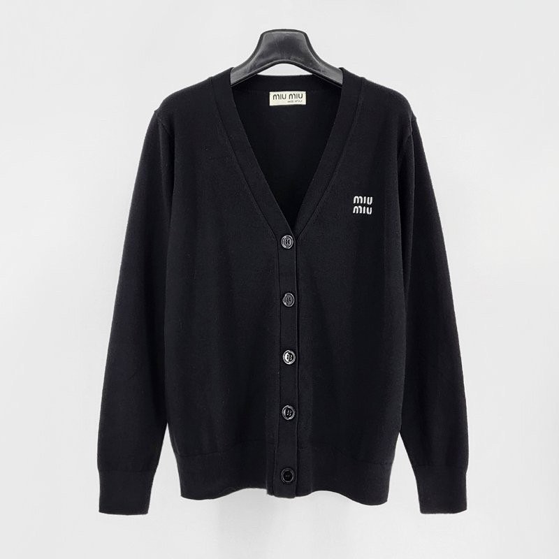 미우미우 여성 로고 가디건