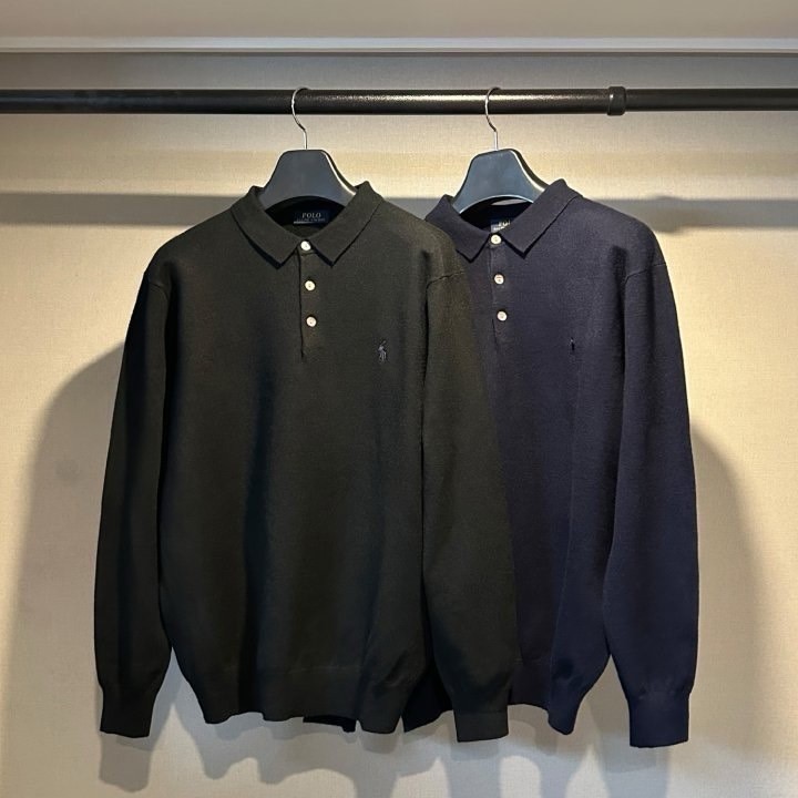 폴로 엠브로이더리 카라 니트