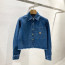 미우미우 여성 크롭 데님 진청 셔츠 자켓