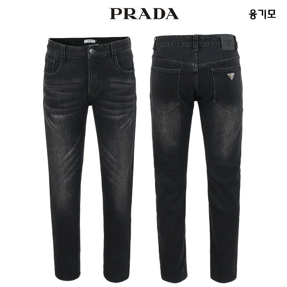 💕 프** 융기모 블랙 스판 워싱 데님