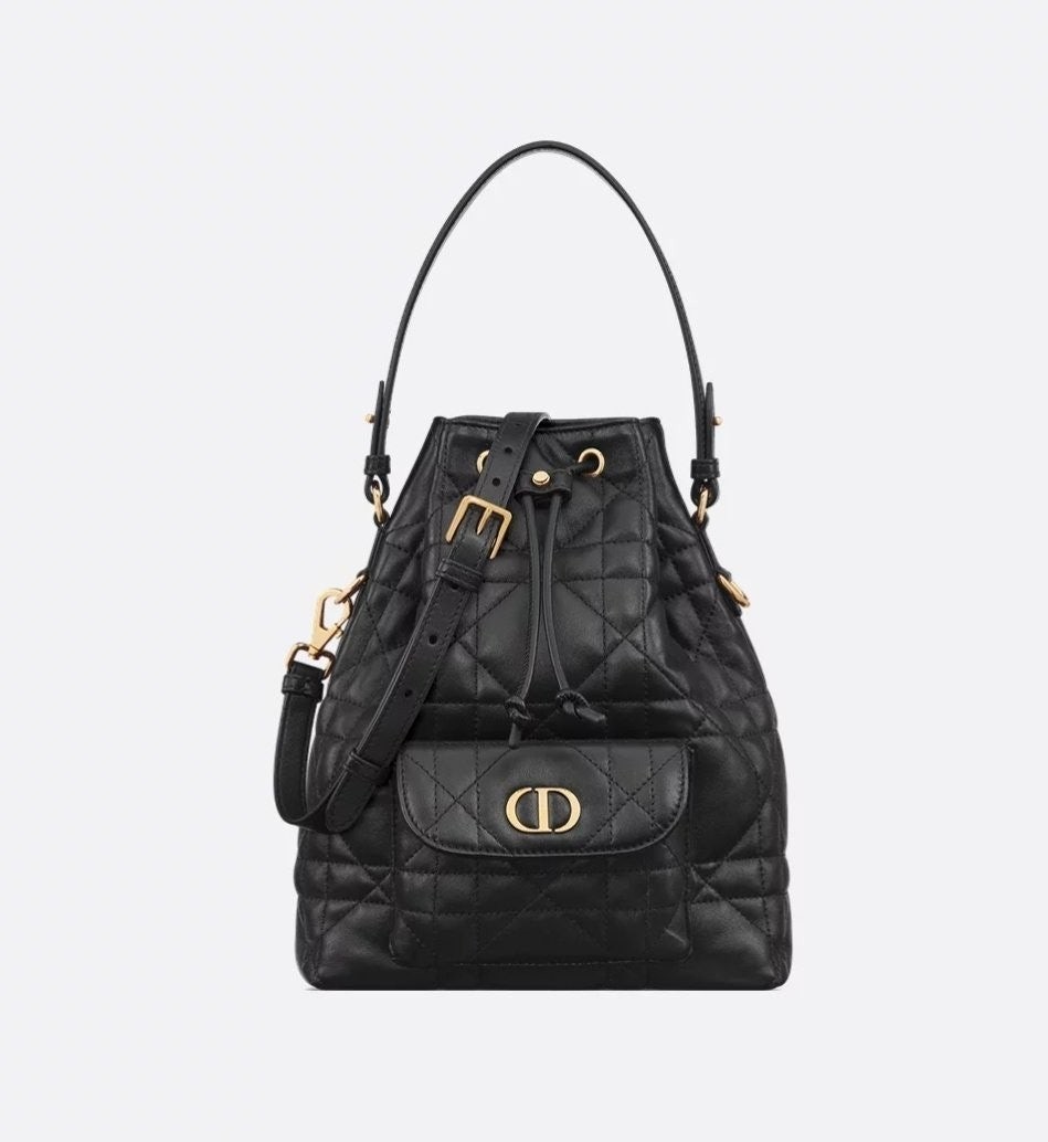 💕 디* Caro 스몰버킷백 블랙 매크로까나쥬 양가죽