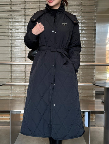 20549_PRD 퀄팅 스트랩 후드 누빔 코트패딩