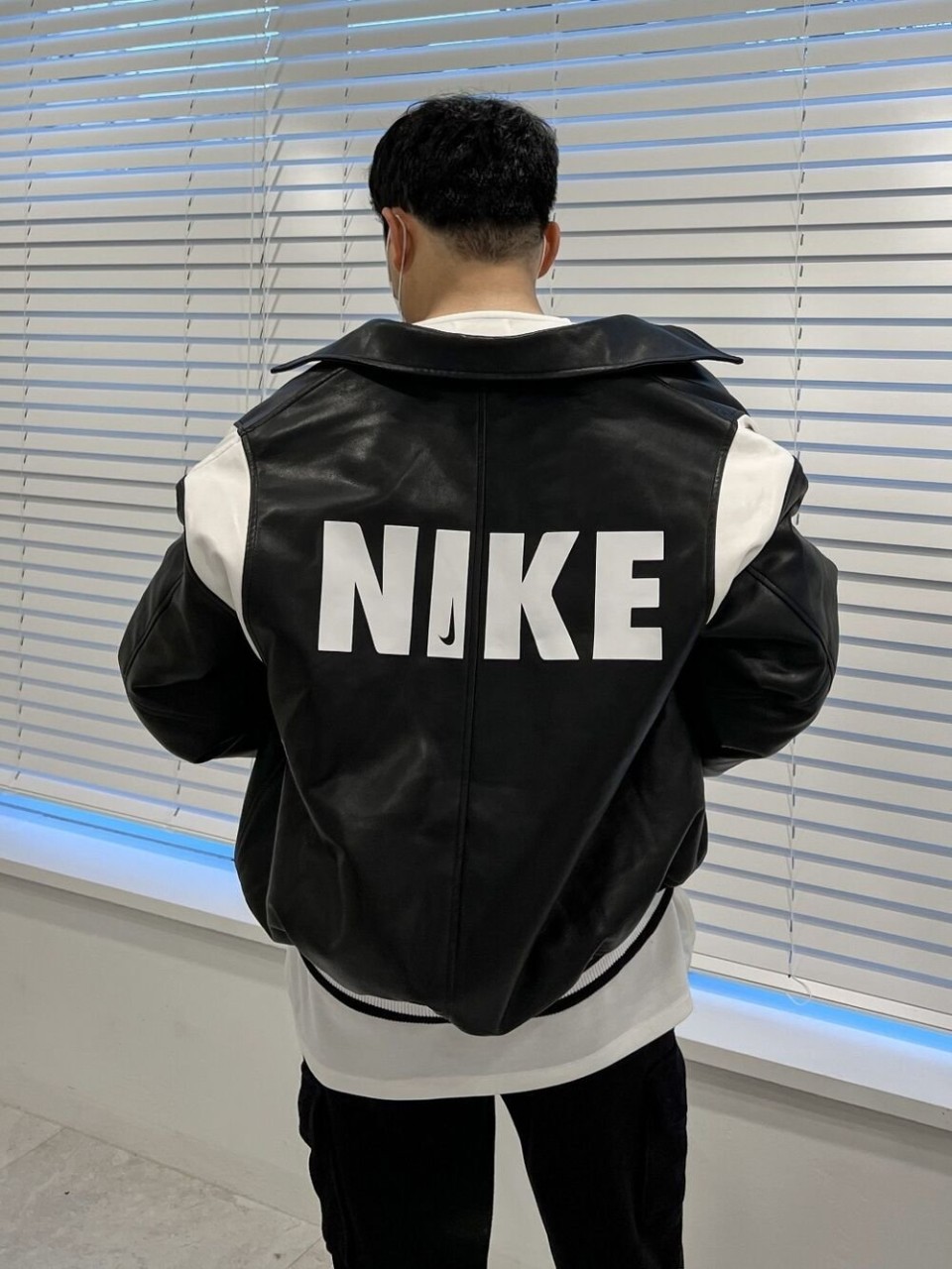 20214_NK 커플 레더 봄버 자켓