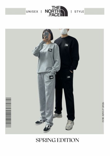 <노스 자수 와펜 맨투맨 세트>