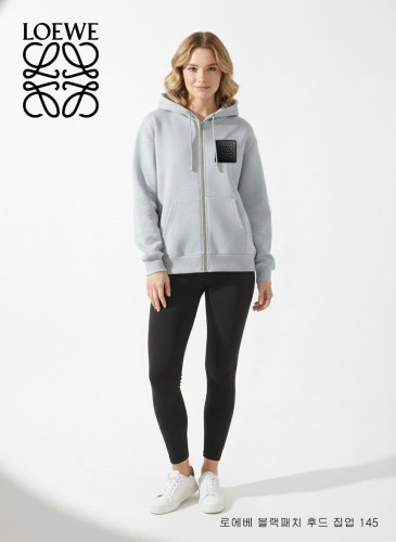 💕 로** 블랙가죽패치 쭈리 후드 집업 145