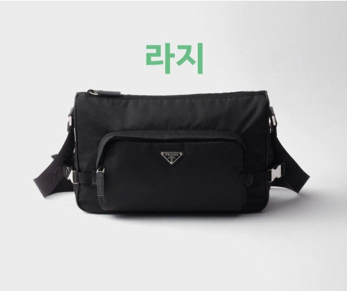 💕 프** 라지 리나일론 및 사피아노 가죽 숄더백