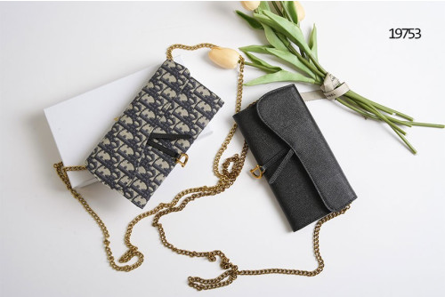 🔆[DIOR] 크리스찬 디올 새들 스몰 체인 파우치 장지갑 🔆