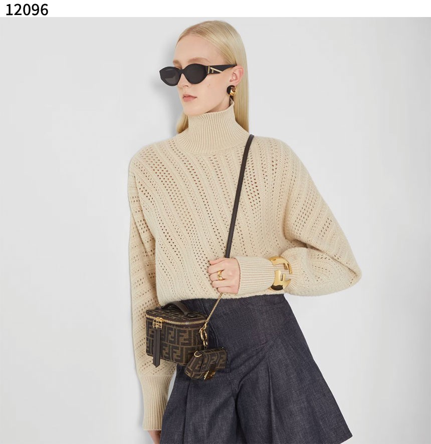 #펜디 [FENDI] 수입프리미엄급 펜디 배니티 토바코 브라운 FF 자카드 패브릭 미니 백 신상 입고💢 #태그 #가방 #12096