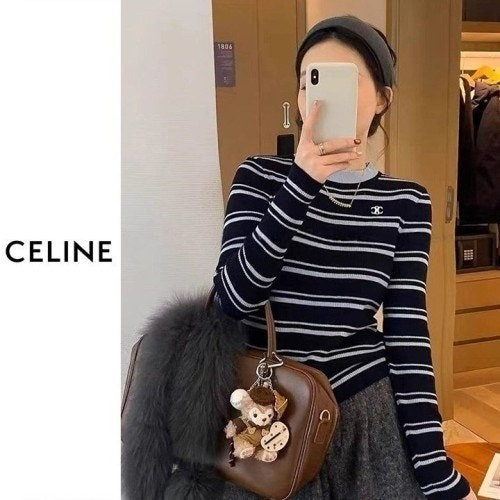 💕 셀** 스트라이프 베이직 니트