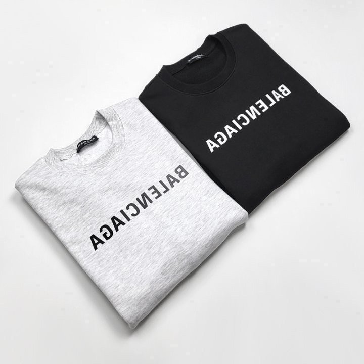 발렌시아가 머리 로고 맨투맨