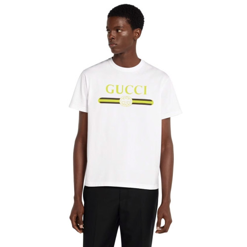 💕 구* 네온 띠로고 코튼 반팔티