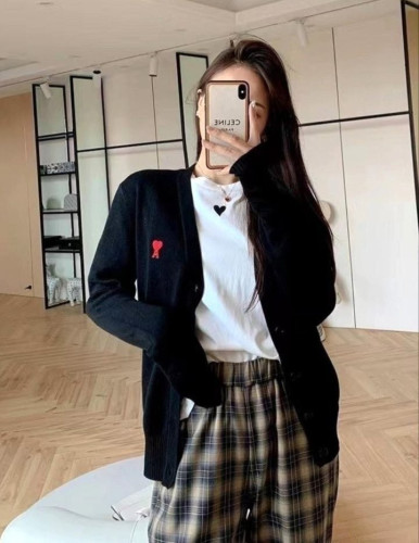 💕 아* 스몰체인 레드하트 울가디건➡️수입풀(여성)