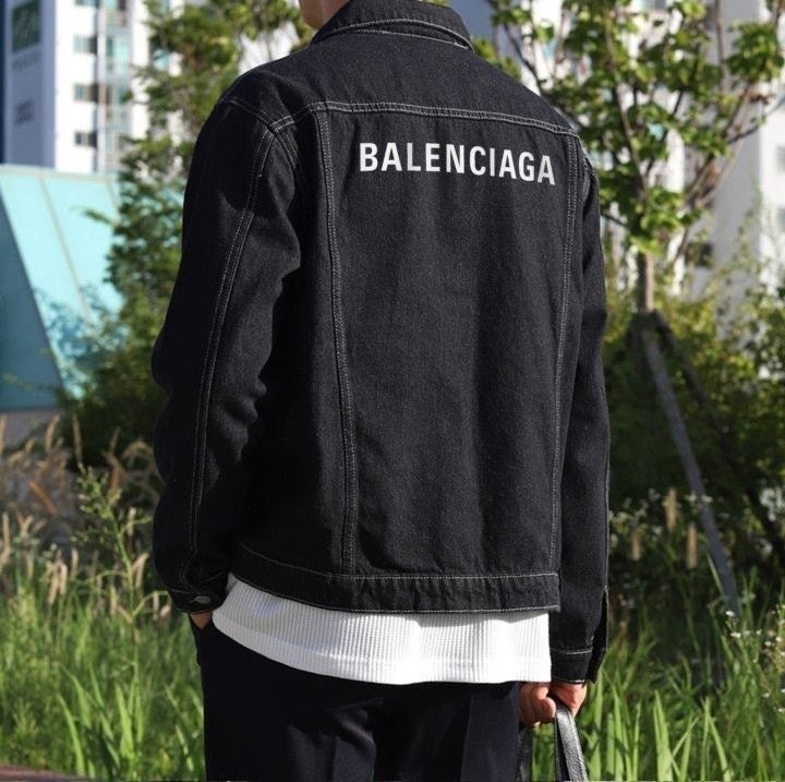 💕 발**** 백로고 데님 자켓